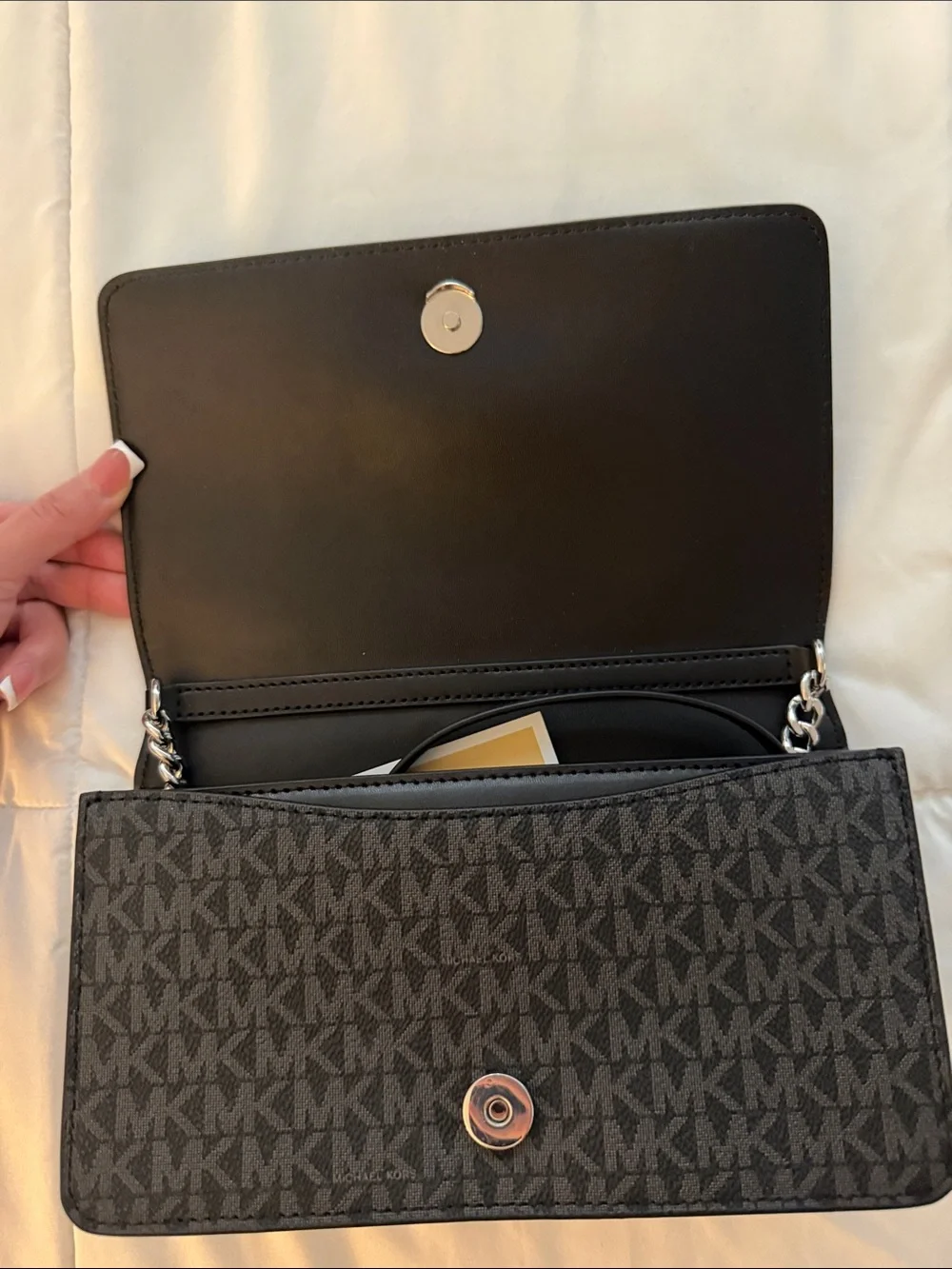 Michael Kors Charcoal/Black MK Continental Wallet